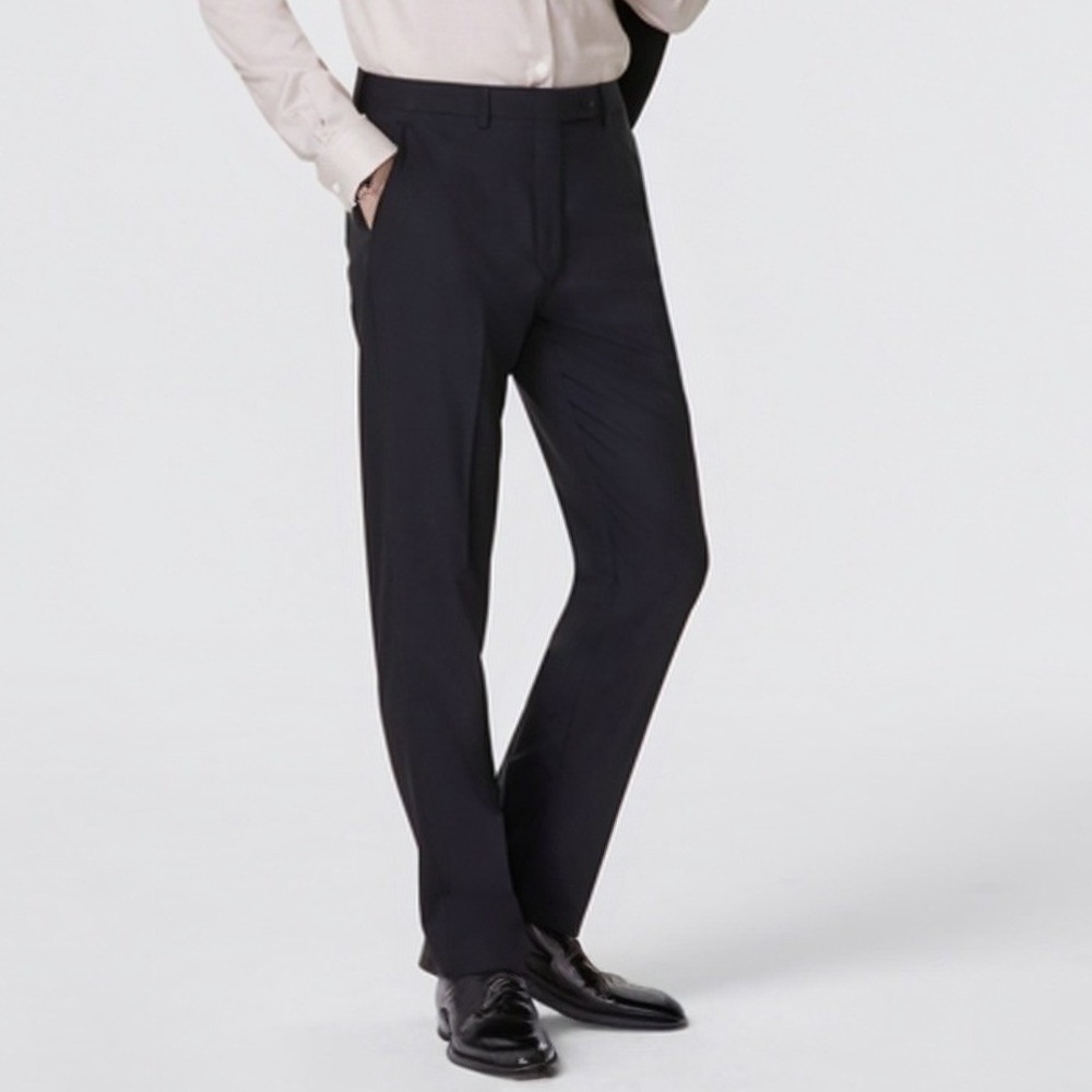 Calvin Klein Mens Jace Dress Pants 35x30 Black Slim Fit Wool Blend Tailored NWT